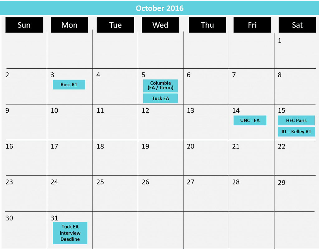 mba round 1 deadlines